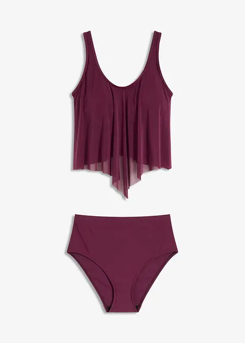 Tankini mit transparentem Mesh (2-tlg.Set), bonprix