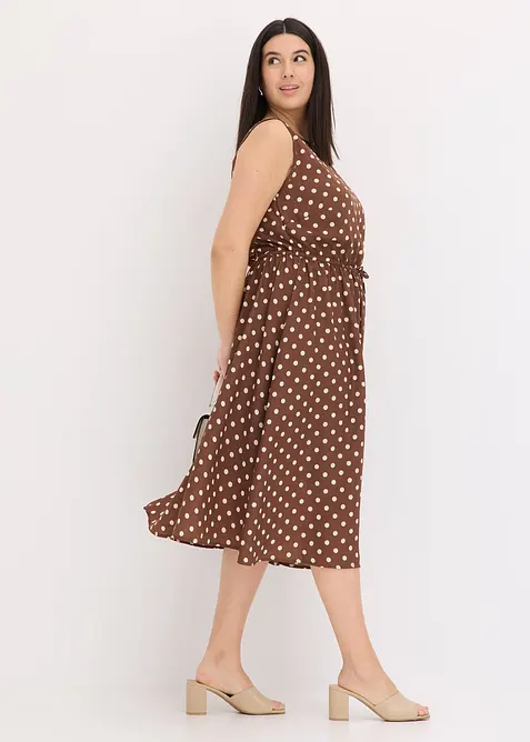 Robe midi avec lien &agrave; nouer, bonprix