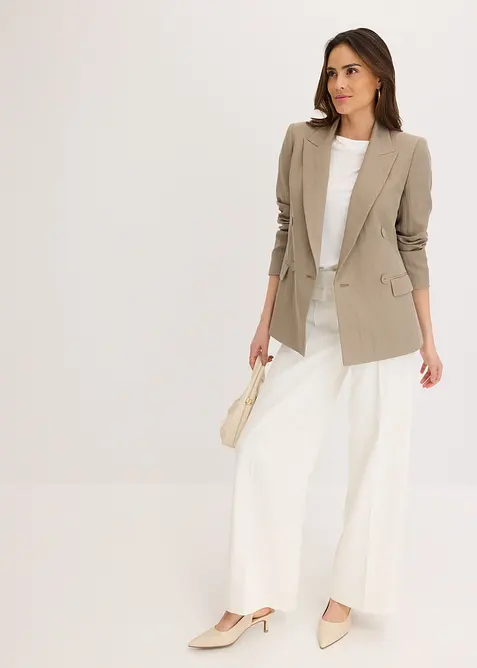 Blazer mit Lyocell im Crinklelook, bonprix