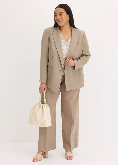 Blazer mit Lyocell im Crinklelook, bonprix