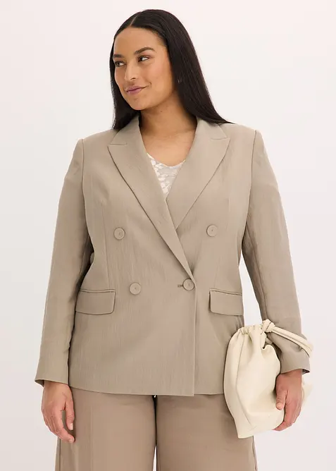 Blazer mit Lyocell im Crinklelook, bonprix