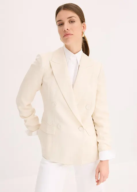 Blazer avec Lyocell, effet froissé, bonprix