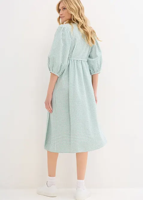 Robe portefeuille en matière texturée, bonprix