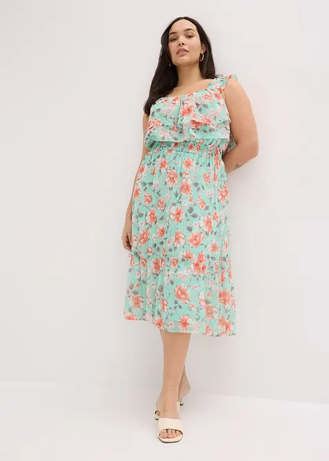 bedrucktes Carmen-Kleid, bonprix