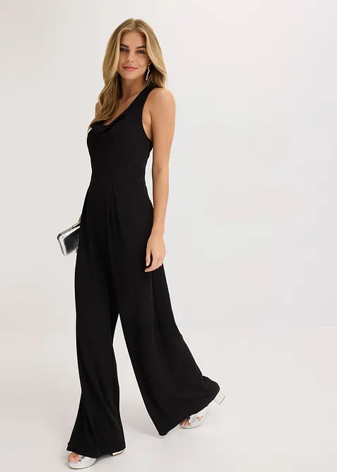Jumpsuit mit Wasserfallausschnitt, bonprix