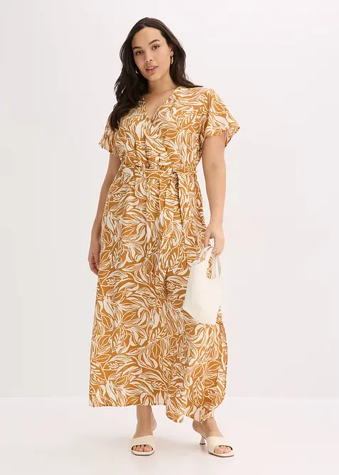 Robe longue imprimée en viscose mélangée, bonprix