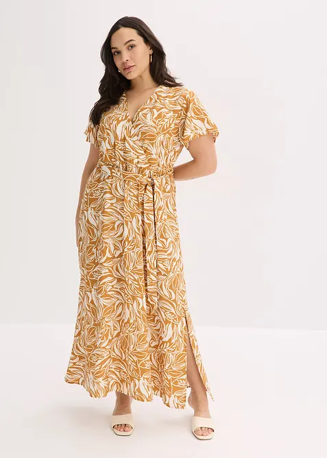 Robe longue imprimée en viscose mélangée, bonprix