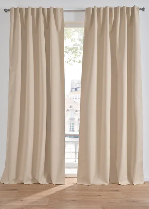 Rideau panneau occultant texturé (1 pce), bonprix