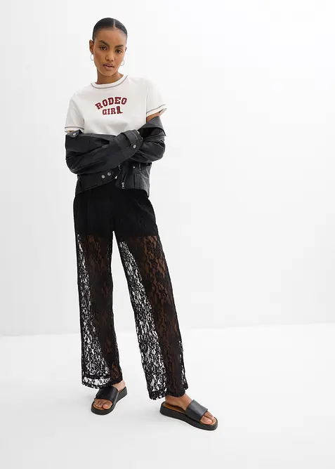 Schlupfhose mit Spitze, bonprix