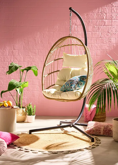 Tapis Kilim rond &agrave; franges, bonprix