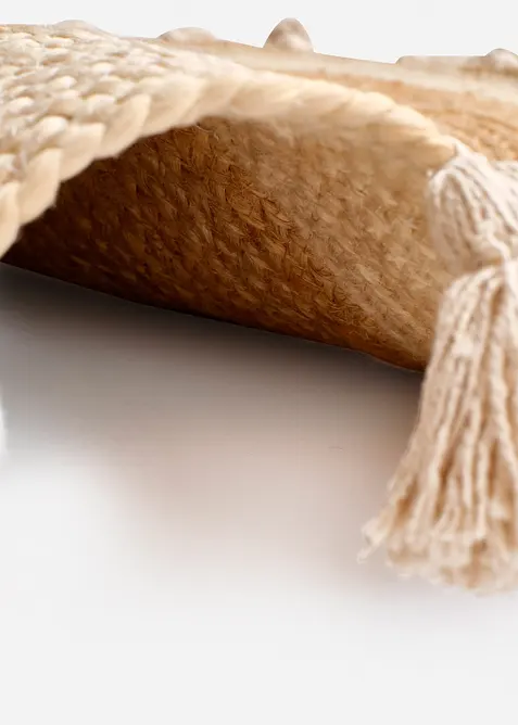 Tapis Kilim rond &agrave; franges, bonprix