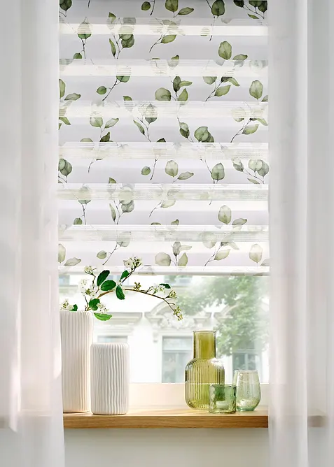 Store double imprimé végétal, bonprix