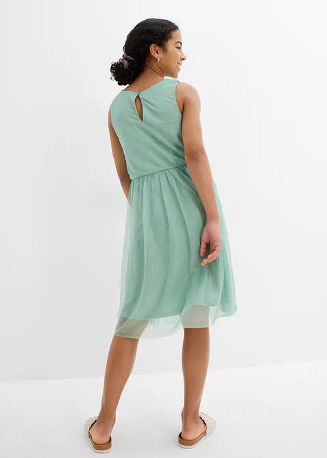 Robe midi avec empi&egrave;cement dentelle, bonprix