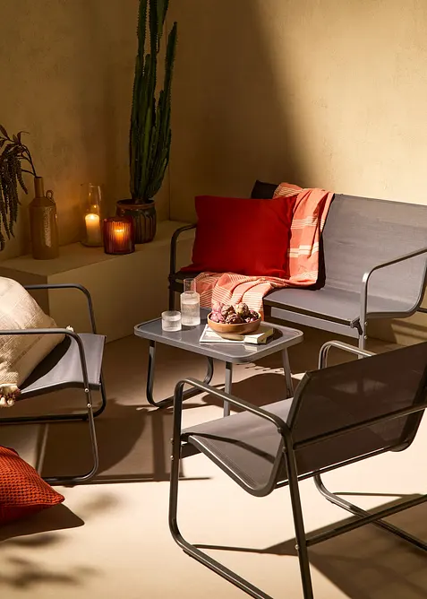 Salon de jardin (4 pi&egrave;ces), bonprix