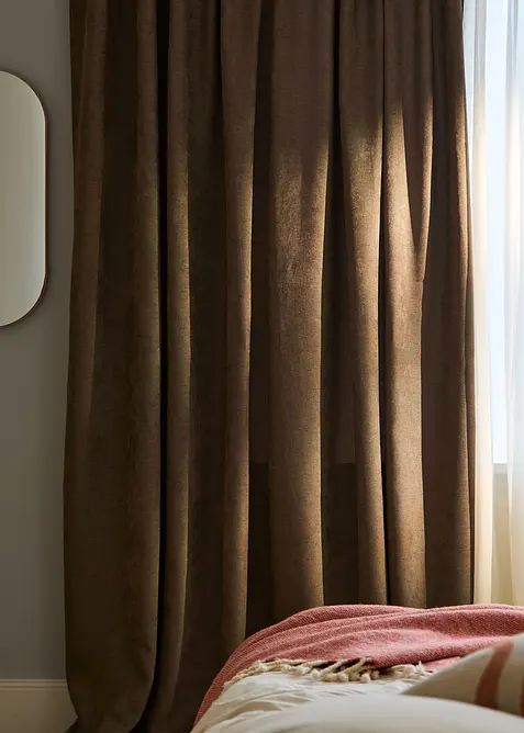 Abdunkelnde Vorhänge mit Struktur (2er Pack), bonprix