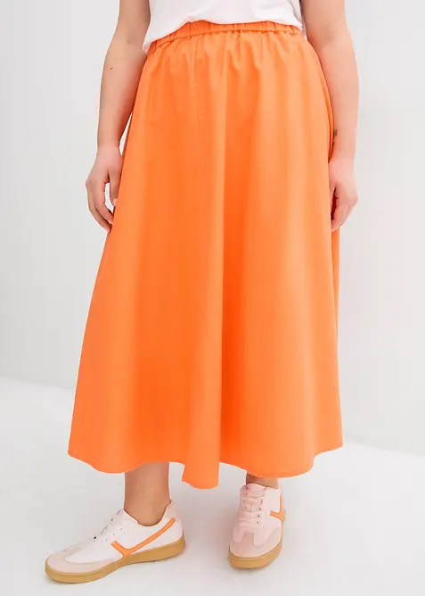 Midirock aus Leinen-Mix, bonprix