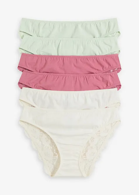 Slip mit Spitze (6er Pack), bonprix