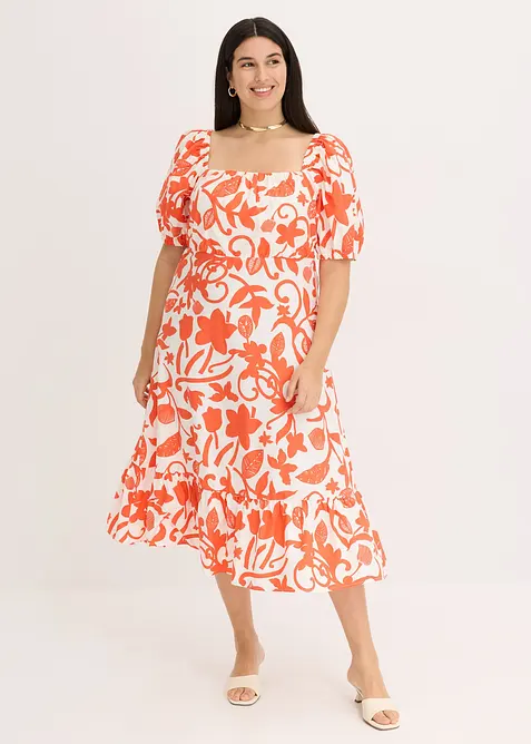 Robe midi 100% coton, bonprix