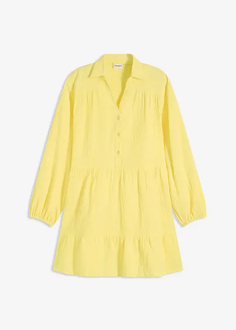 Robe courte étagée en gaze de coton, bonprix