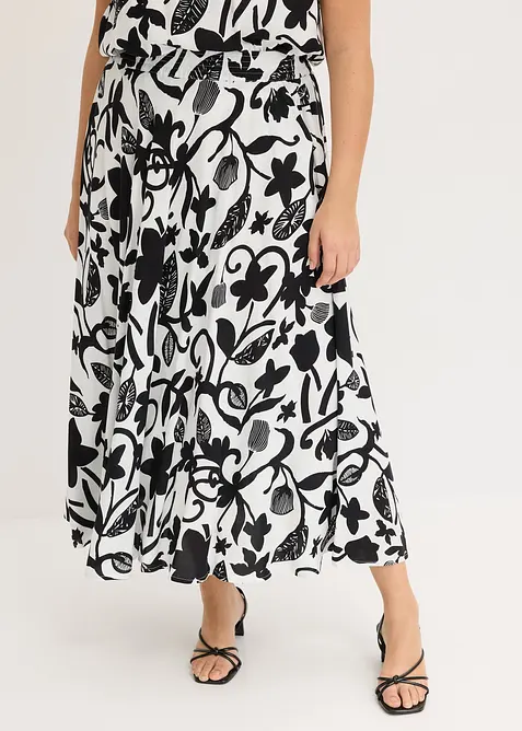 Jupe longue et fluide en viscose, bonprix