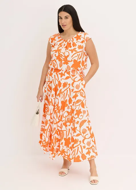 Jupe longue et fluide en viscose, bonprix