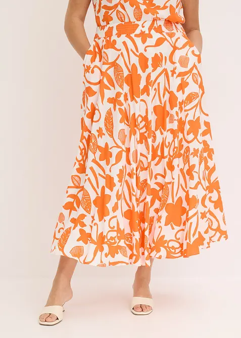 Jupe longue et fluide en viscose, bonprix