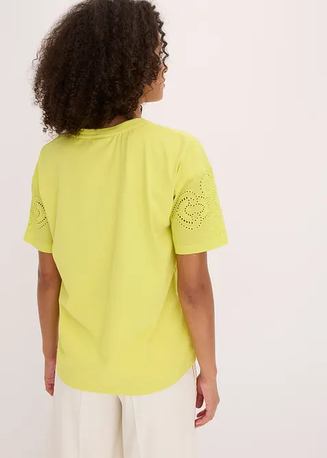 T-Shirt mit Lochstickerei, bonprix