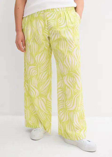 Pantalon palazzo à taille élastiquée, bonprix