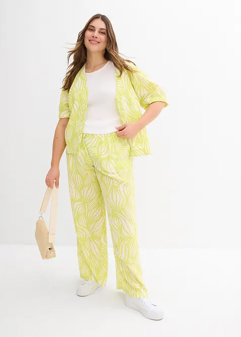 Pantalon palazzo à taille élastiquée, bonprix