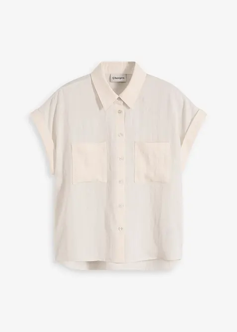 Hemdbluse aus flie&szlig;endem Lyocell-Mix, bonprix