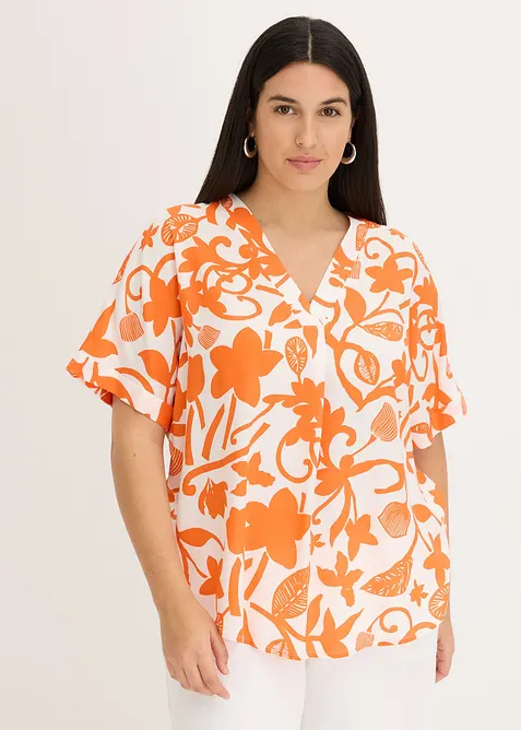 Tunique-blouse imprimée en viscose fluide, bonprix
