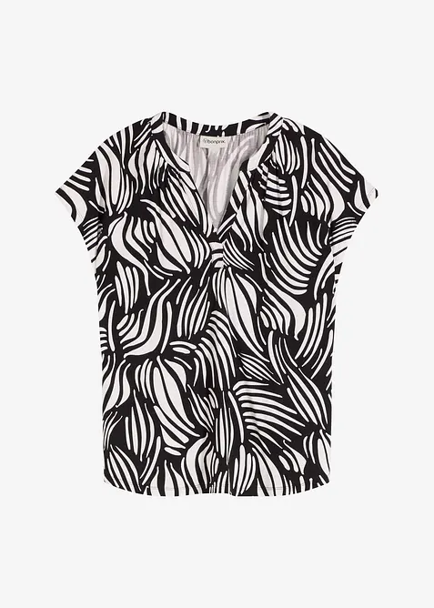 Henleyshirt aus softem Viskose-Mix, bonprix