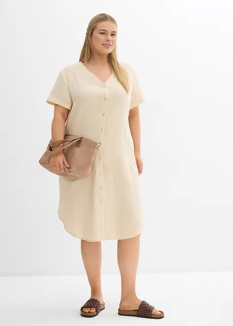 Blusenkleid aus softem Musselin, bonprix