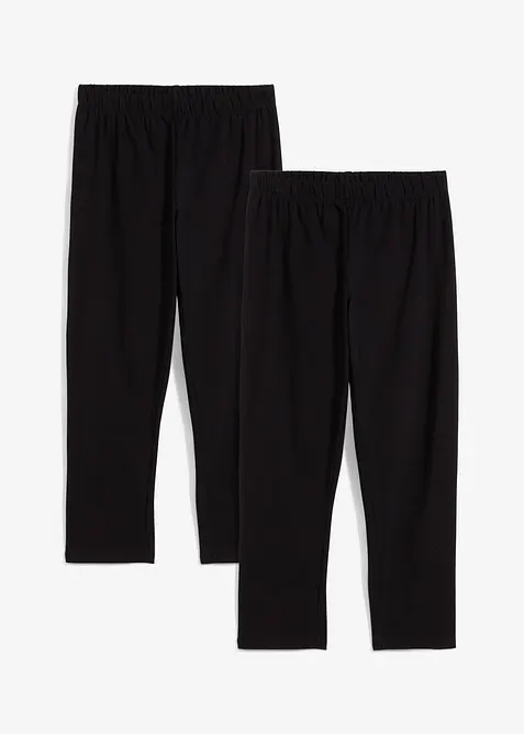 Capri-Leggings aus Bio-Baumwoll-Mix (2er Pack), bonprix