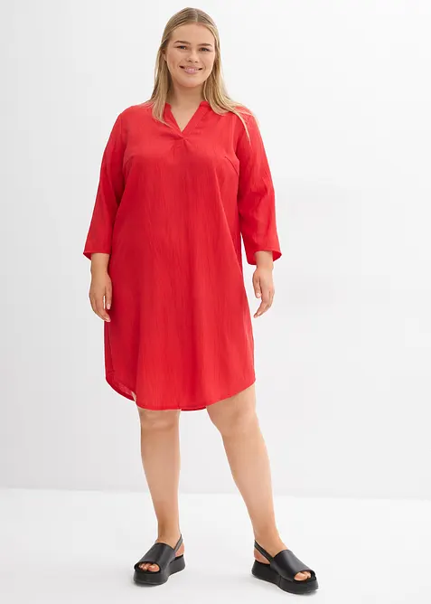 Robe-tunique texturée en viscose majoritaire, bonprix