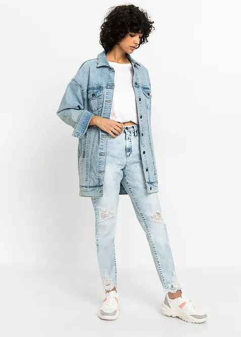 Mom-Jeans High Waist mit Destroy-Effekten, bonprix