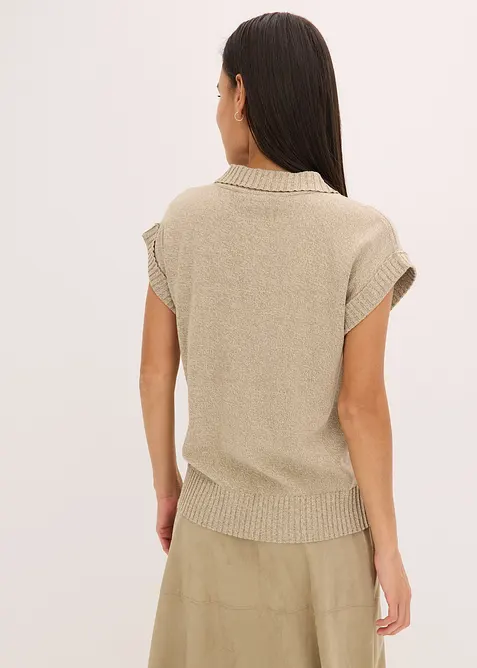 Polo-Pullover mit Baumwolle, bonprix