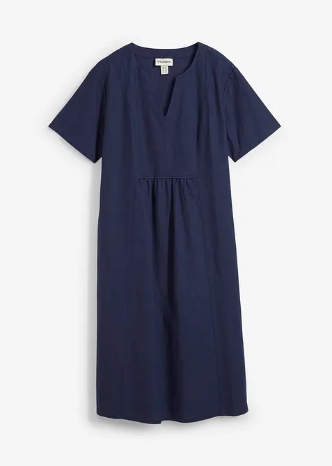 Robe-tunique &agrave; poches en lin et coton, bonprix