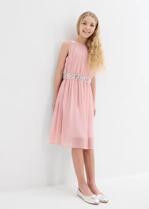 Chiffonkleid mit Paillettenband, bonprix