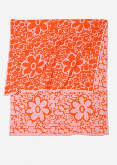 Baumwollhandtuch mit Jacquard-Blumen Design, bonprix