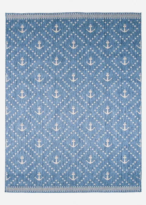 Tapis int&eacute;rieur et ext&eacute;rieur avec motif d'ancres, bonprix