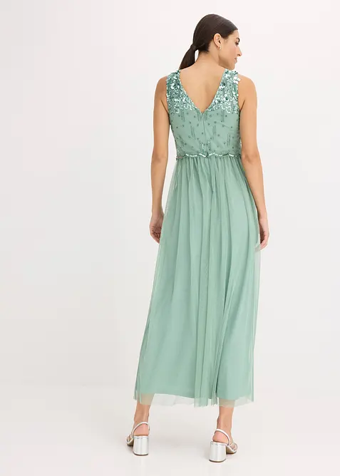 Maxikleid mit Paillettenstickerei, bonprix