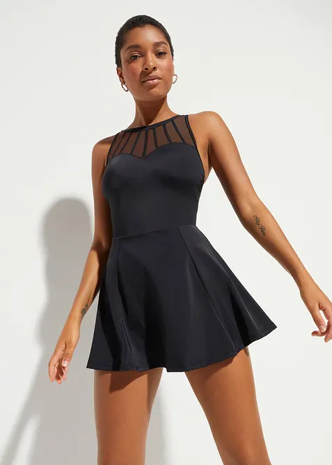 Robe de bain sculptante avec mesh transparent, maintien fort, bonprix