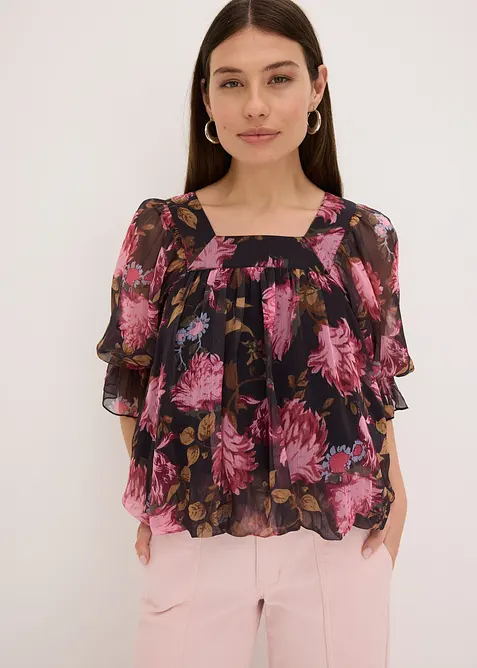 Bluse mit Ballonsaum, bonprix