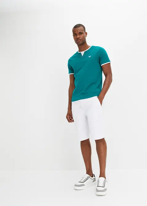 2 in 1 Shirt, Kurzarm (2er Pack), bonprix