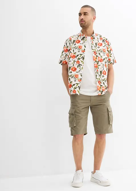 Cargo-Bermuda aus reiner Baumwolle, Relaxed Fit, bonprix