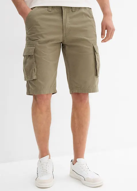 Cargo-Bermuda aus reiner Baumwolle, Relaxed Fit, bonprix