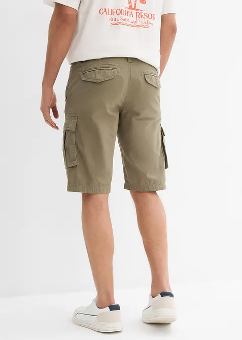 Cargo-Bermuda aus reiner Baumwolle, Relaxed Fit, bonprix