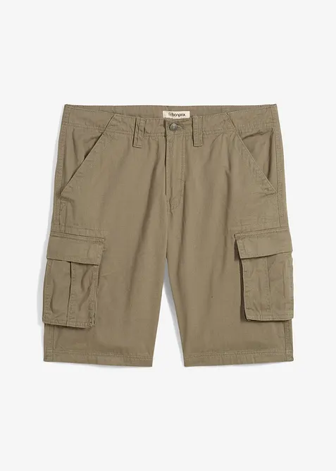 Cargo-Bermuda aus reiner Baumwolle, Relaxed Fit, bonprix