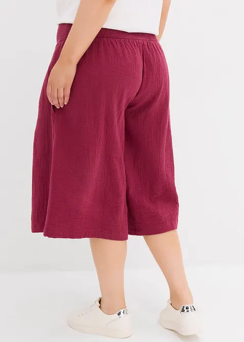 Pantacourt en gaze de coton, bonprix